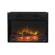 Rustic Style Indoor 24-Inch Electric Metal Firebox Insert, Black N4