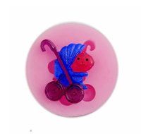 SMO Baby Stroller Cake Fondant Soap Sugar Craft Cake Decorating Silicone Mold #109