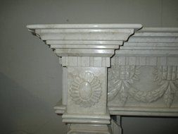 Cream Polished Marble Fireplace Surround FPS-02