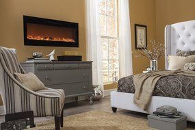 Touchstone 80004 Sideline In-Wall Recessed Electric Fireplace, 50 Inch Wide, 1500/750 Watt Heater (Black) N5