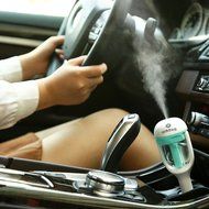 Bigcoo Portable Mini Car Humidifier Ultrasonic Aroma Diffuser Humidifier Air Purifier Mist Maker for Car(blue) N5