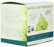 Choice Organic Whole Leaf Organics Sweet Liquorice Mint Tea Pyramids, 15-Count, 0.95-Ounce Boxes (Pack of 3) N28