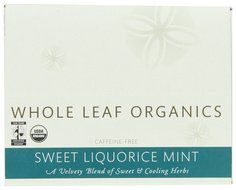 Choice Organic Whole Leaf Organics Sweet Liquorice Mint Tea Pyramids, 15-Count, 0.95-Ounce Boxes (Pack of 3) N29