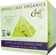 Choice Organic Whole Leaf Organics Sweet Liquorice Mint Tea Pyramids, 15-Count, 0.95-Ounce Boxes (Pack of 3) N32