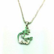 NEW Browning Deer with LOVE 42cm 1PCS green Pendants Chain Necklace