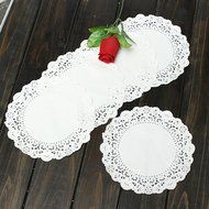 Bakeware 100Pcs 7.5 Inch Round Paper Lace Cake Dessert Doilies Placemat