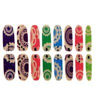 EVTECH(TM) 8 Pcs Colorful Gradient Nail Polish Strips 16 double-ended Nail Decals Strips Nail Art Tips Foils Sticker...