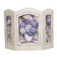 Hydrangea Shabby Chic 3 Panel Fireplace Screen