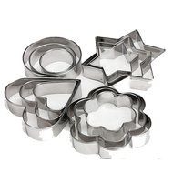 Youzee 12Pcs Stainless Steel Cake Cookie Egg Fruit Vegetable Fondant Mould Mold Sugarcraft Cutter Xmas Christmas N3