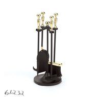 Woodfield Polished Brass/black 4-piece Mini Tool Set W/ball Handles 22 Inch h