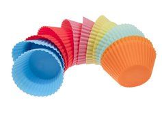 Great Value Set of 12pcs Reusable Non Sticking Soft Silicone Cup Cakes / Muffins Baking Cases / Forms / Cups /...