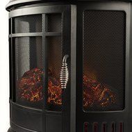Regal Electric Fireplace - e-Flame USA 25 Inch Black Portable Electric Fireplace Stove with 1500W Space Heater... N9