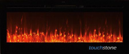 Touchstone 80004 Sideline In-Wall Recessed Electric Fireplace, 50 Inch Wide, 1500/750 Watt Heater (Black) N8