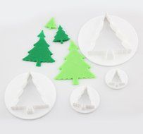 BleuMoo Christmas Tree Fondant Silicone Mould Icing Cake Decor Sugarcraft Mold N9