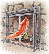 Large Pavenex Fireplace Blanket Stops Overnight Heat Loss, In Black