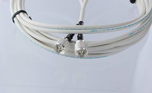 MPD Digital RG8x-W-PL259-65ft VHF Antenna Cable RF CB &amp; AIS Mini-8 Coaxial Jumper Silver Teflon PL-259 65' N2