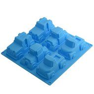 6 Trucks Cake Jelly Chocolate Baking Mold Sushi Rice CAR Silicone Tray DIY Tool