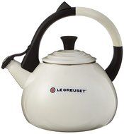 Le Creuset Enameled Steel 1.6 Quart Oolong Tea Kettle,White