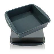 iClover Gray food Grade Silicone Solutions 10.04x9.25x1.97inch Square Cake Pan Food Grade Silicone Square Bread... N2