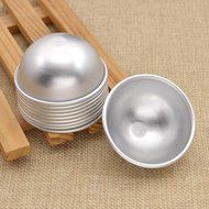 Aluminum Hemispheroid Baking Mould 3D Ball Sphere Bath Bomb Mold Tool 10 Pcs N5