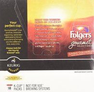 Folgers Gormet Selections K-Cup Lively Columbian Medium Roast 18 Count N2