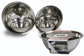 ChefLand Set of 6 Standard Weight Mixing Bowls, Stainless Steel, Mirror Finish, 0.75, 1.5, 3, 4, 5, and 8 Qt....