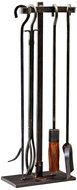 Set of 4 Lincoln Hearth Iron Fireplace Tools