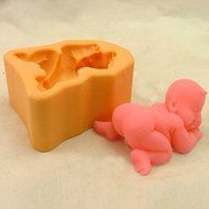 Baby Lying On Front Cake Mold 3D Silicone Fondant Mould N9