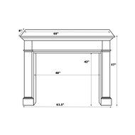 Pearl Mantels 120-48 Windsor 48-Inch Fireplace Mantel Surround, Unfinished N4