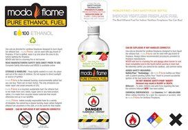 Moda Flame Premium Bio Ethanol Fireplace Fuel 6 Liters - Indoor/Outdoor N4