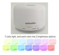 Naturalise 500 ml Aromatherapy Essential Oil Diffuser Ultrasonic Air Aroma Humidifier Ionizer 7 Color Light Waterless... N2