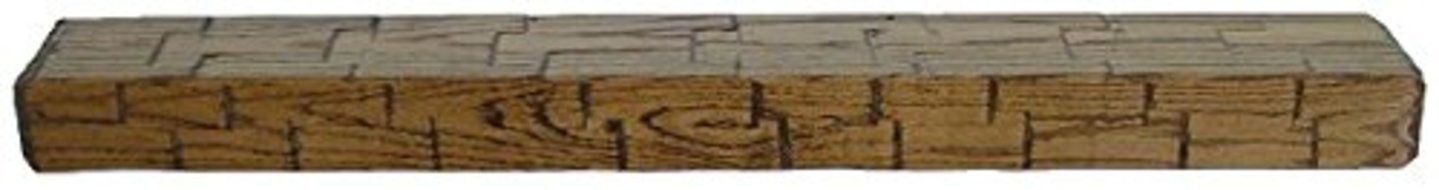 #1003 Country Hand Hewn Oak Fireplace Mantel Unfinished (stain and finish to match your decor) (5x9x84)