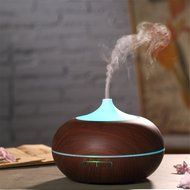 GD2016 300ml Aroma Essential Oil Diffuser Ultrasonic Cool Mist Humidifier 7 Color Changing LED Lights Wood Grain... N8