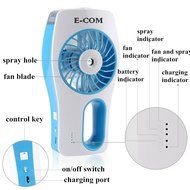 E-COM Aromatherapy Essential Oil Humidifiers, Portable Misting Cooling Handheld Fan For Office, Bedside, Sleeping... N2