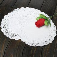 Bakeware 100Pcs 7.5 Inch Round Paper Lace Cake Dessert Doilies Placemat N2