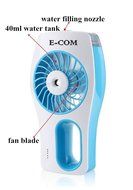 E-COM Aromatherapy Essential Oil Humidifiers, Portable Misting Cooling Handheld Fan For Office, Bedside, Sleeping... N3