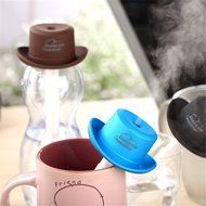 KANGVO Cowboy Cap USB Mini Portable Air Humidifier,Mini Cool Mist Humidifier Aromatherapy (Black) N2