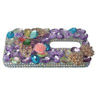 Spritech(TM) Bling Clear Phone Case For Motorola Moto G3/Moto G (3rd Gen),3D Handmade Blue Crystal Butterfly Small... N40