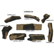 Peterson Real Fyre 24-inch Charred Rugged Split Oak Log Set With Vented Propane Ansi Certified G46 Burner - Variable... N2