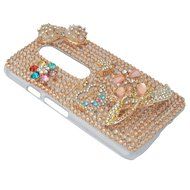 Spritech(TM) Bling Clear Phone Case For Motorola Moto G3/Moto G (3rd Gen),3D Handmade Blue Crystal Butterfly Small... N47