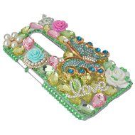 Spritech(TM) Bling Clear Phone Case For Motorola Moto G3/Moto G (3rd Gen),3D Handmade Blue Crystal Butterfly Small... N50
