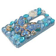 Spritech(TM) Bling Clear Phone Case For Motorola Moto G3/Moto G (3rd Gen),3D Handmade Blue Crystal Butterfly Small... N53