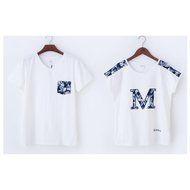 KAKA(TM) Girl Boy Summer Sleepwear Couples Cotton Letter Pattern Homewear Short Sleeve Pajama Shorts and Top Set