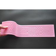 FOUR-C Decorating Tools Cake Lace Mat Silicone Decoration Mat for Fondant Cake Color Pink N5