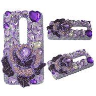 Spritech(TM) Bling Clear Phone Case For Motorola Moto G3/Moto G (3rd Gen),3D Handmade Blue Crystal Butterfly Small... N57