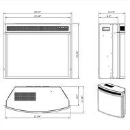 AKDY 28" Curve Glass Freestanding Bedroom 3D Flame Effect 1400W 5200BTU Adjustable Electric Fireplace Heater N5