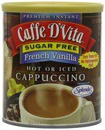 Caffe D'Vita Sugar Free French Vanilla Cappuccino Mix, 8.5-Ounce Canisters (Pack of 6) N2