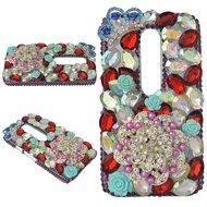 Spritech(TM) Bling Clear Phone Case For Motorola Moto G3/Moto G (3rd Gen),3D Handmade Blue Crystal Butterfly Small... N62