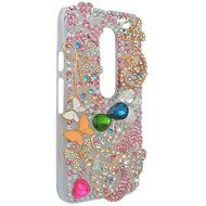 Spritech(TM) Bling Clear Phone Case For Motorola Moto G3/Moto G (3rd Gen),3D Handmade Blue Crystal Butterfly Small... N65