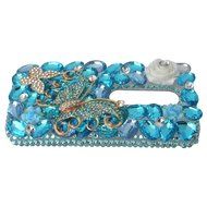 Spritech(TM) Bling Clear Phone Case For Motorola Moto G3/Moto G (3rd Gen),3D Handmade Blue Crystal Butterfly Small... N66